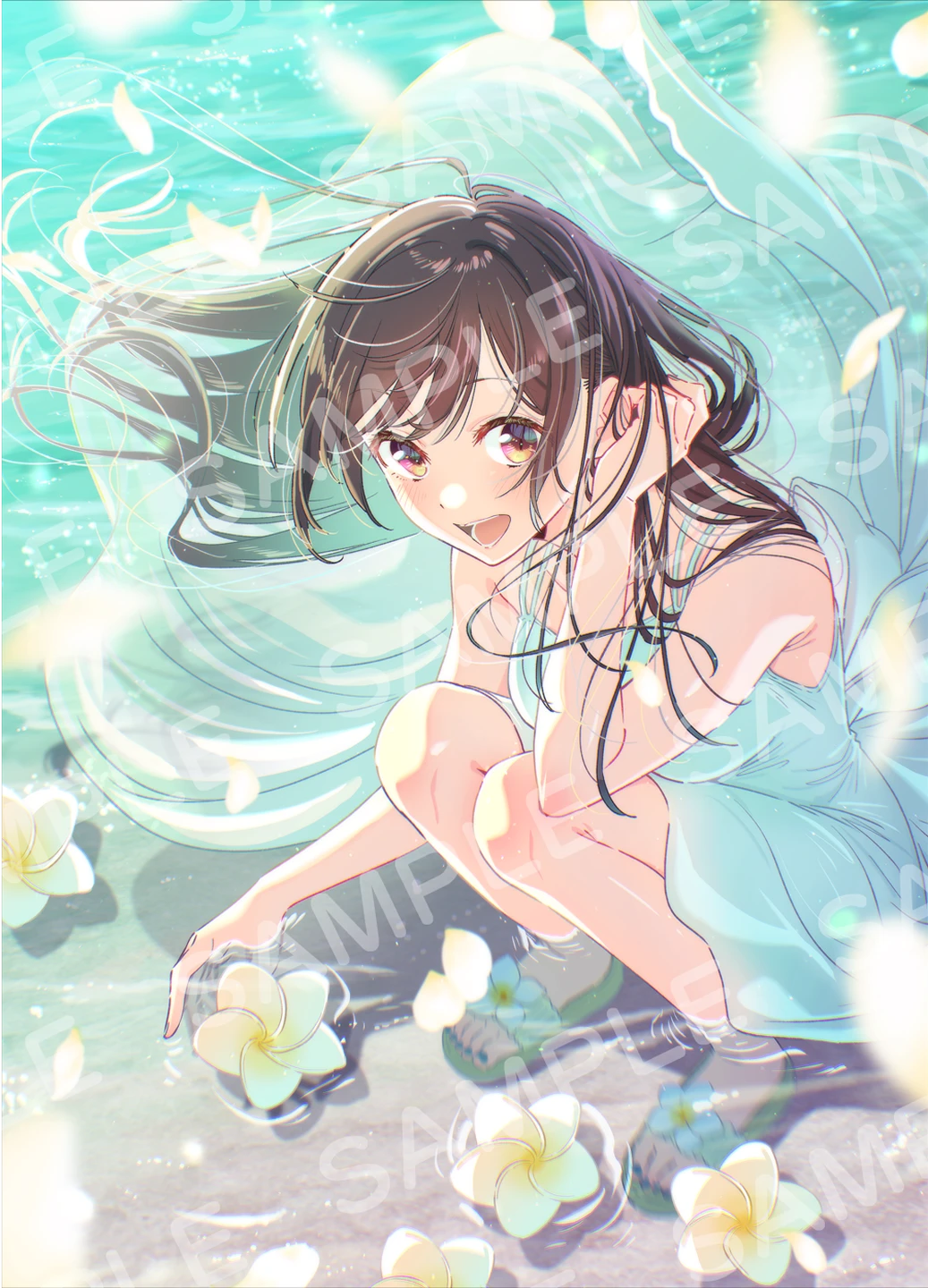彼女、お借りします　サイン色紙　直筆イラスト入りBlu-ray TVアニメ『彼女、お借りします』 - 水原千鶴 Ani-Art 第2弾 色紙